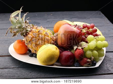 Fresh fruits. Mixed fruit background.Healthy eating, dieting