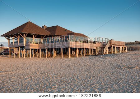 New built wooden beach house in Cadzand Holland