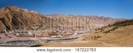 Xiahe village - location of Tibetan Buddhist Labrang Monastery, Gansu province, China.