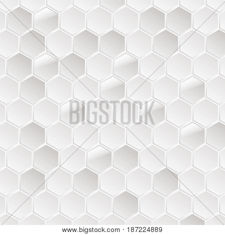 Abstract white hexagonal background.Used as an illustration for businesses.