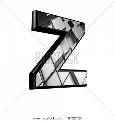3D Buchstaben mit architektonischen Textur - Z