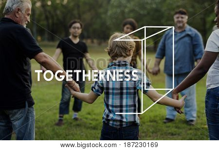 Community service volunteers togetherness teamwork