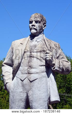 Monumet of Lenin.May 19, 2017.Chernobyl.Kiev region.Ukraine