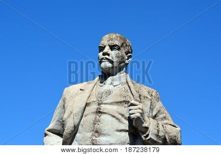 Monumet of Lenin.May 19, 2017.Chernobyl.Kiev region.Ukraine