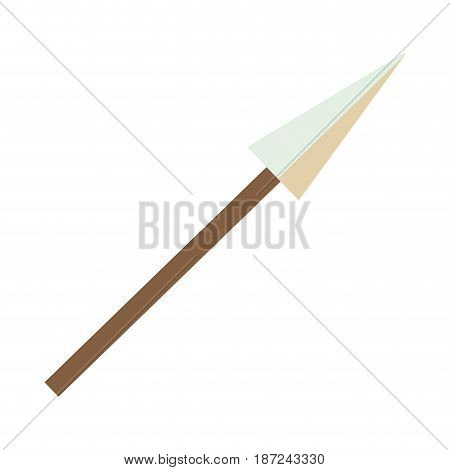 cartoon spear weapon war medieval vector illustration