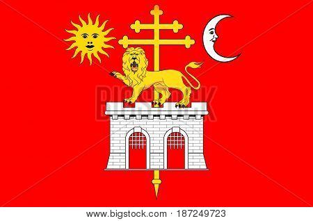 Flag of Albi is a commune in Tarn of Occitanie is a Region of southern France