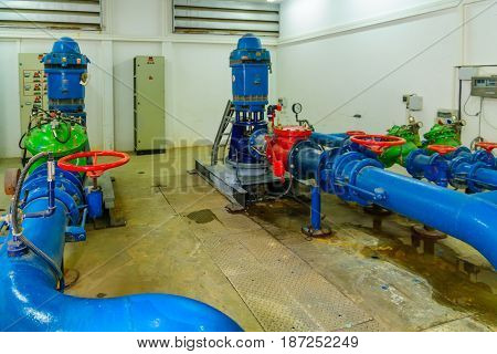 Pumping Station That Provide Proper Water Pressure, Tel-aviv