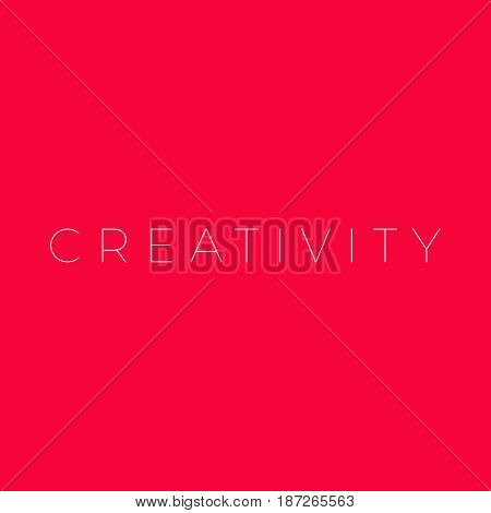 Creativity illustration  creativity word on purple background creativity concept