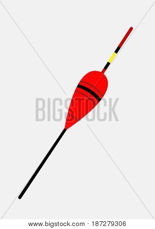Orange float fishing drawing on a white background