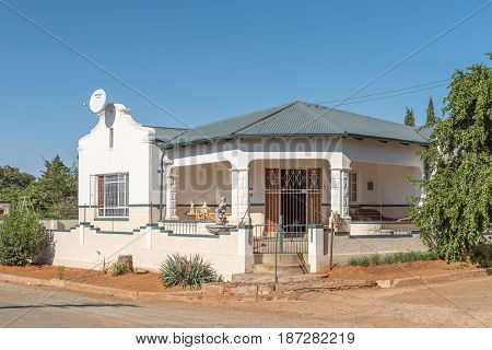 PHILIPPOLIS SOUTH AFRICA - MARCH 21 2017: An historic old house in Philippolis the oldest town in the Free State Province