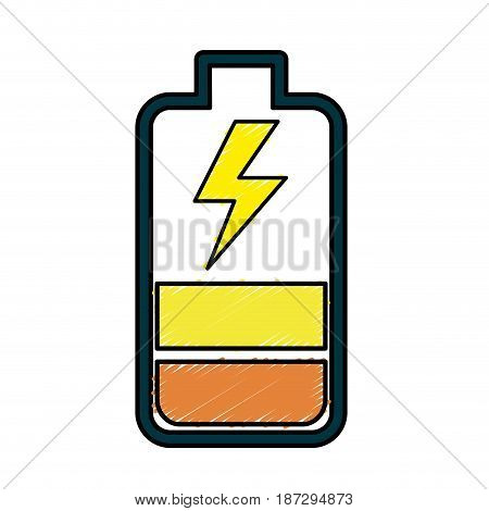 battery power electric digital charge, vector illustration