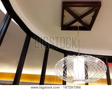 Stylish Asian Styled Lamp Hanging from the Ceiling