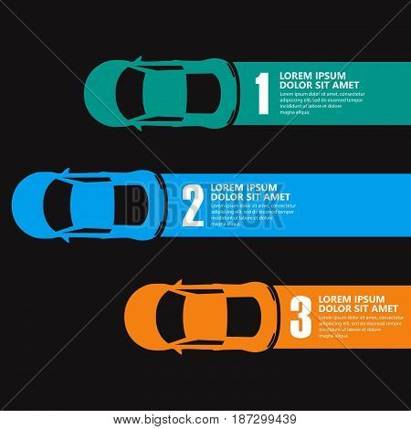 race car info graphics background  illustration artwork  banner ads