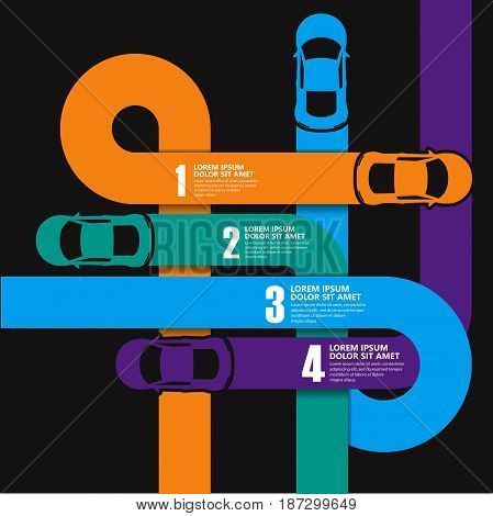 race car info graphics background illustration artwork