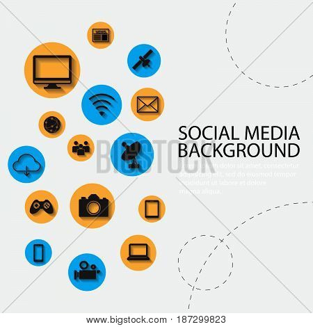 social network communication background icon idea illustration