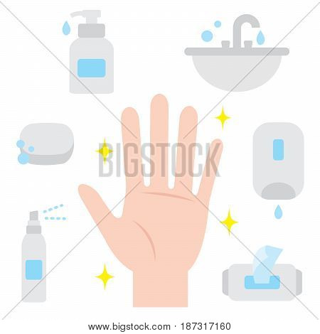 clean human hand. hand hygiene for health care