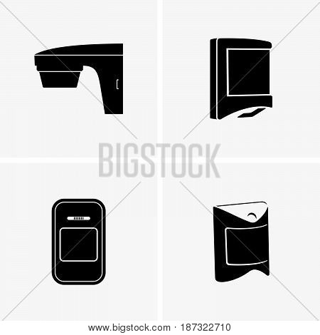 Set of four motion sensors, shade pictures