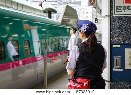 Shinkansen Railway Station In Tokyo, Japan