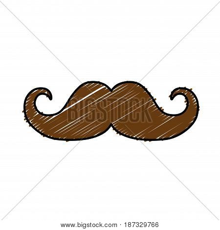 man mustahe and attractive fashion design, vector illustration