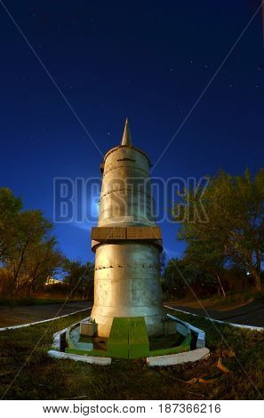Museum of former Soviet  anti-ballistic missile testing range Sary Shagan.May 8, 2017.Priozersk.Kazakhstan