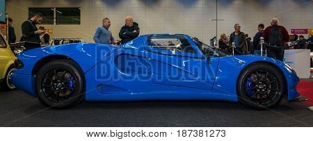 STUTTGART GERMANY - MARCH 04 2017: Sports car Kaiserova C12 Spyder 1985. Europe's greatest classic car exhibition 