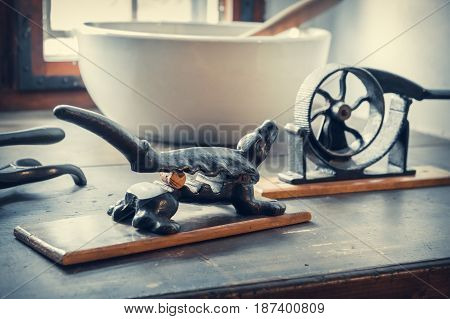 Kaunas, Lithuania - May 12, 2017: Vintage Apothecary Equipment In Museum Of The History Of Medicine