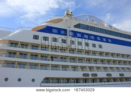 IJmuiden the Netherlands -April 30th 2017: Aida Sol detail of passenger cabins