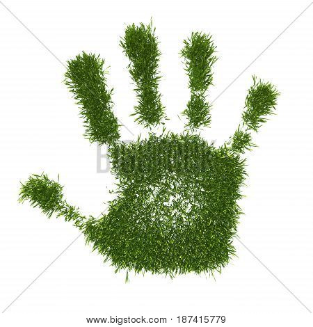 Grass Hand 3d ( Green Peace )