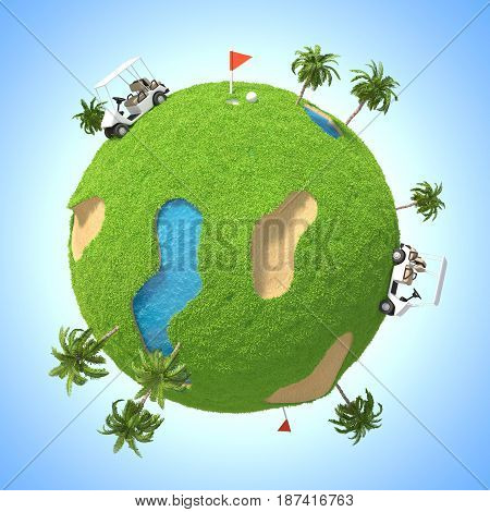 3D Planet Golf ( Cartoon model )