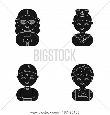 Judge, sailor, soldier, mechanic.Profession set collection icons in cartoon style vector symbol stock illustration