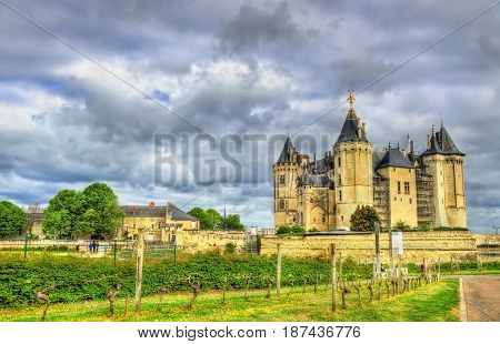Chateau de Saumur, one of the Loire Valley castles, France