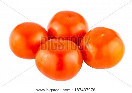 Tomatoes Isolated On White Background Close Up