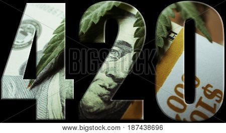 420 Logo With Black Background High Quality