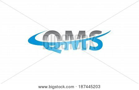 This image describe about Modern Logo Solution Letter QMS