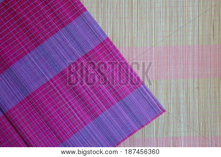 Background of bamboo mat plate, Colorful pattern, Bamboo texture, Blank space of bamboo mat, Japanese bamboo mat