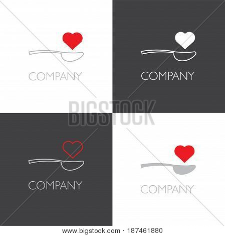 Vector eps logo design for food delivery, eat service or restaraunt company