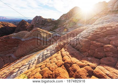 Sandstone formations in Utah, USA. Yant flats