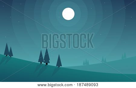Bauty landscape for game background style vector art