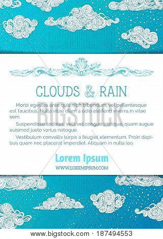 Vector Wet Weather Background.