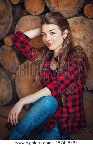 Studio portrait of a beautiful young girl