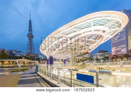Oasis 21 in Nagoya, Japan city skyline with Nagoya Tower. They are public location