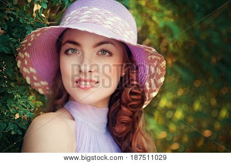 Portrait Of A Girl In A Summer Park