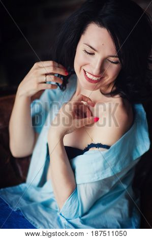 Studio portrait of a beautiful young girl