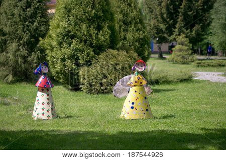 Gomel, Belarus - May 20, 2017: Small Architectural Forms In A Summer Park.