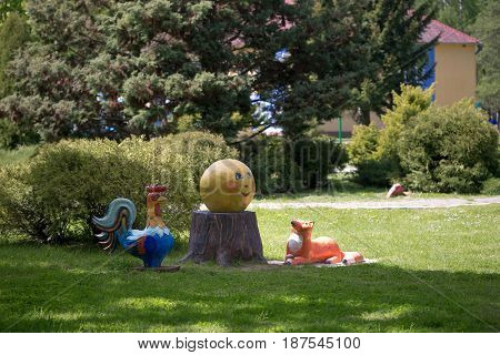 Gomel, Belarus - May 20, 2017: Small Architectural Forms In A Summer Park.