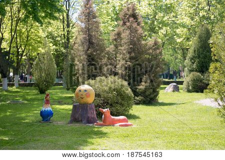 Gomel, Belarus - May 20, 2017: Small Architectural Forms In A Summer Park.