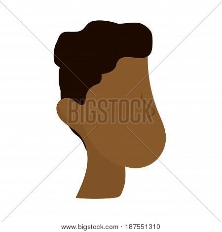 nice man face with haistyle, vector illustration design