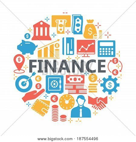 Universal finance icon to use in web and mobile UI, set of basic UI internet elements. silhouette web icons set.