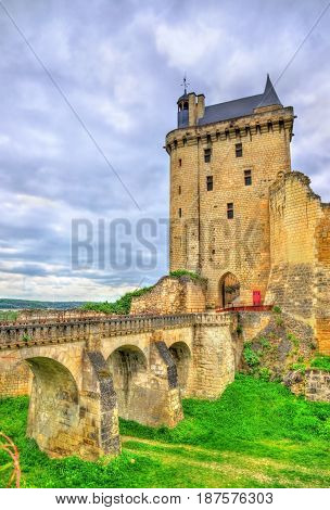 Chateau de Chinon in the Loire Valley, France. UNESCO world heritage site
