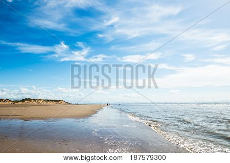 Formby Beach  Near Liverpool On A Sunny Day